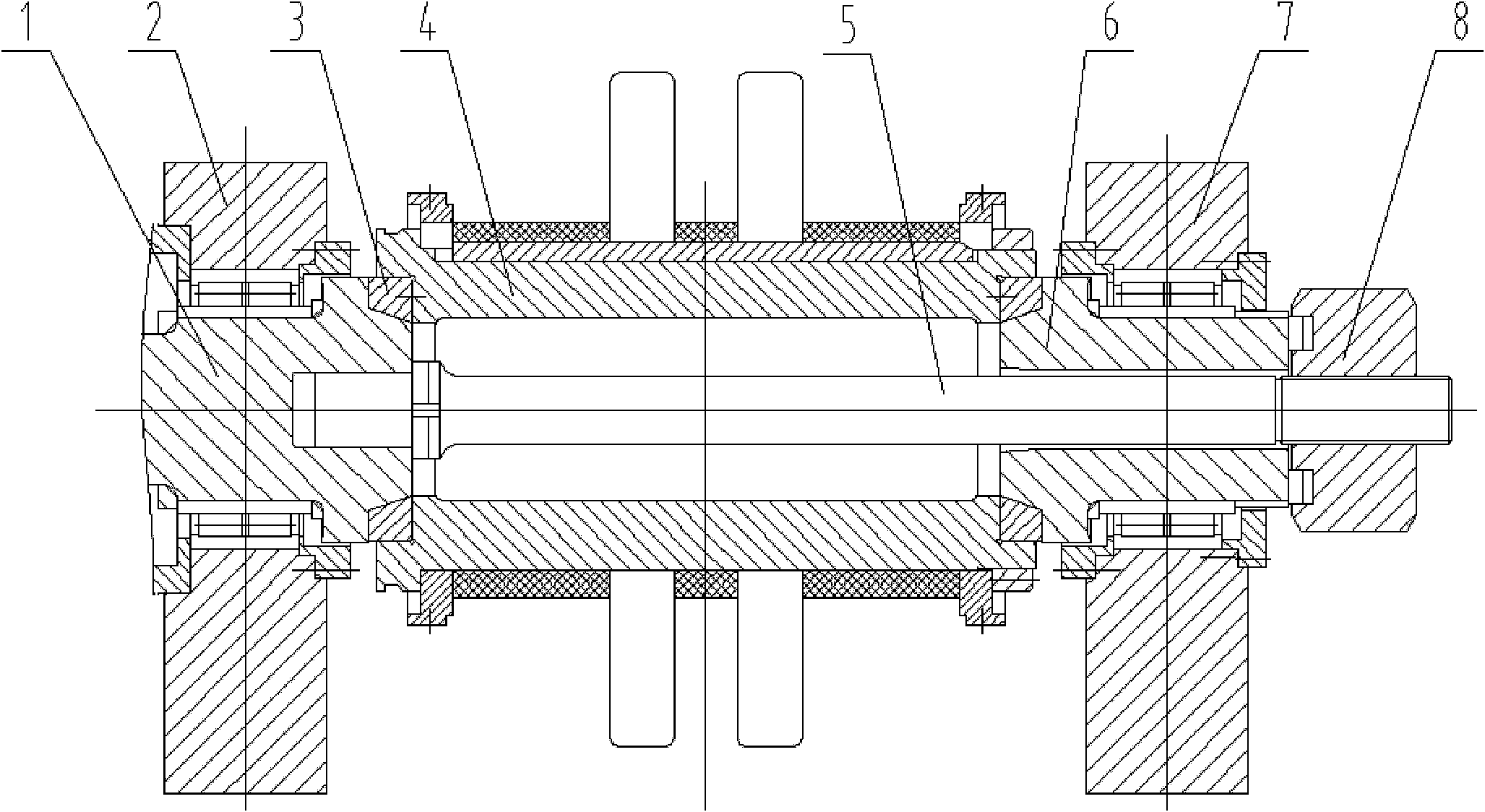 Simultaneous and quick aligning and locking device for multi-roll ring of section steel straightener