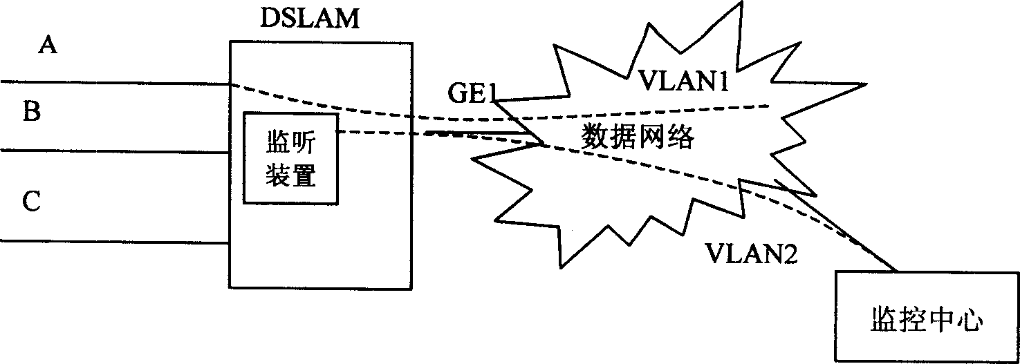 Realization method for monitoring network service