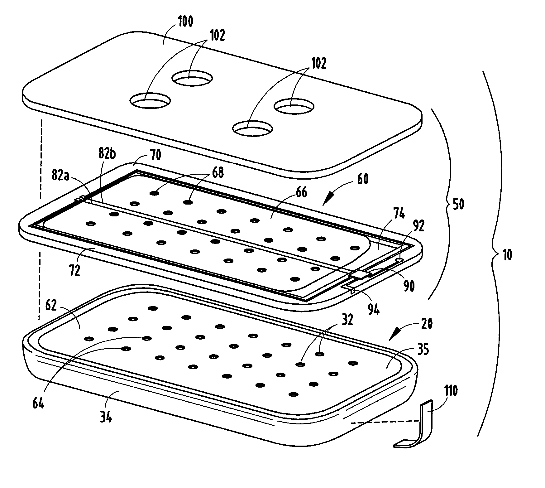 Fluid Manager Including Electrical Contacts and a Battery Including the Same