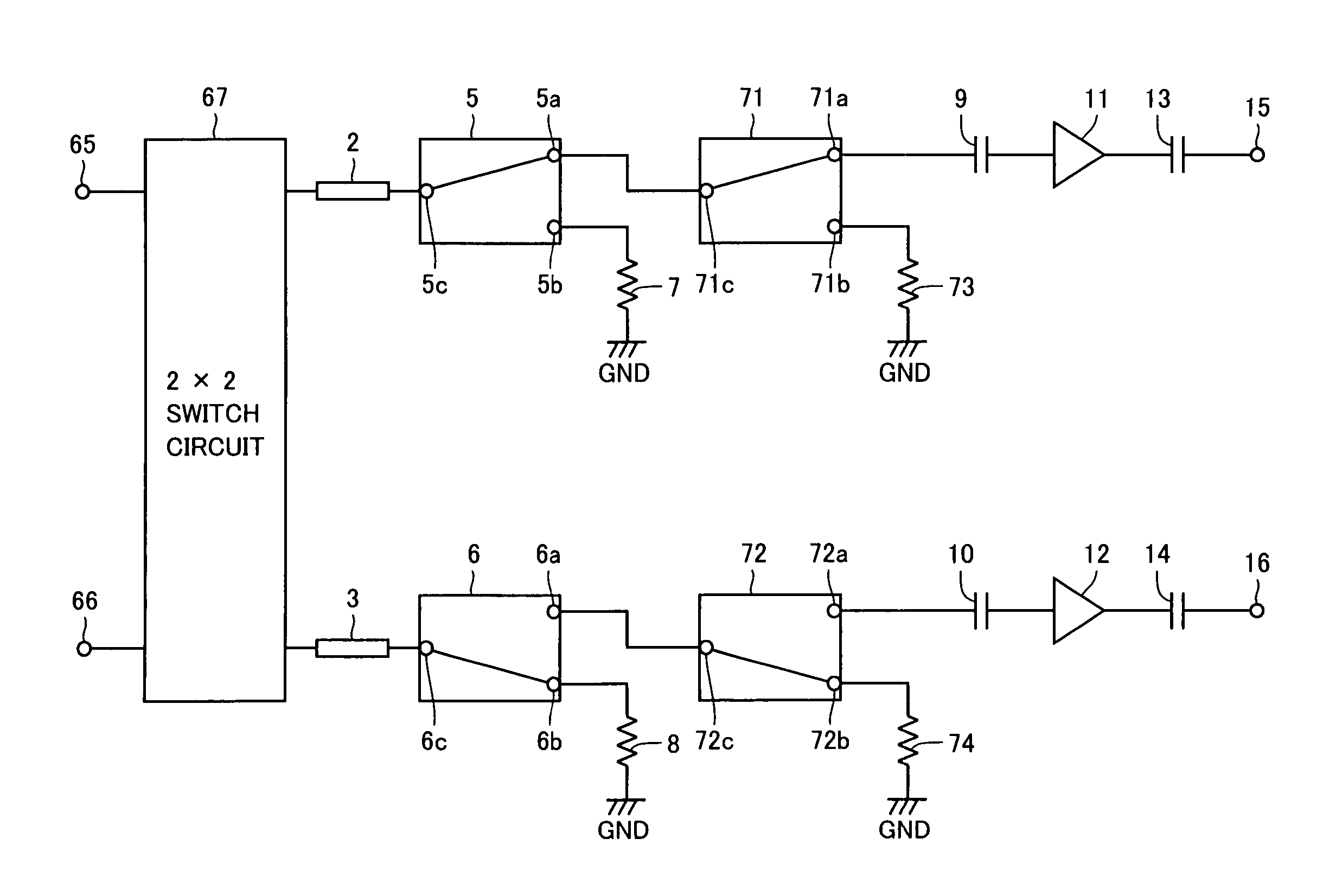 High-frequency distribution circuit for distributing high-frequency signal