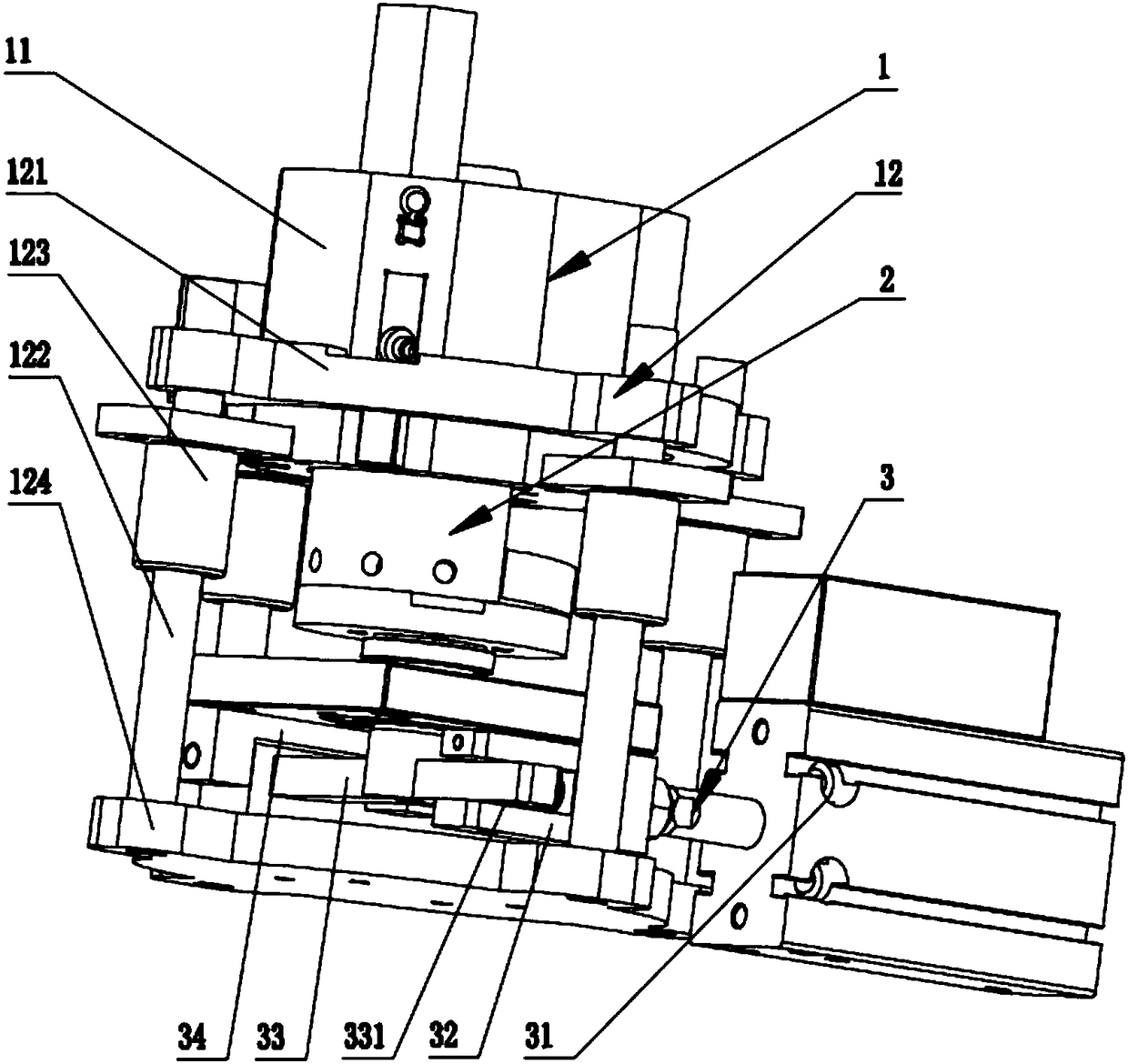 Brush box angle automatic bending mechanism and method