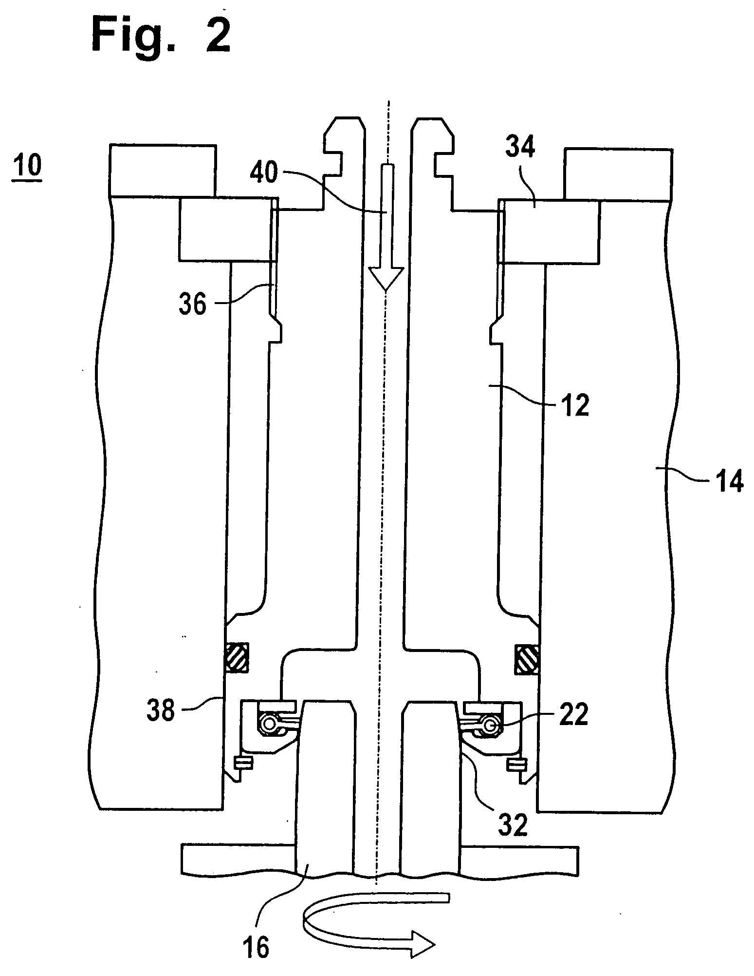 Sealing arrangement for sealing a gap between two components which can rotate in relation to each other about a common rotational axis