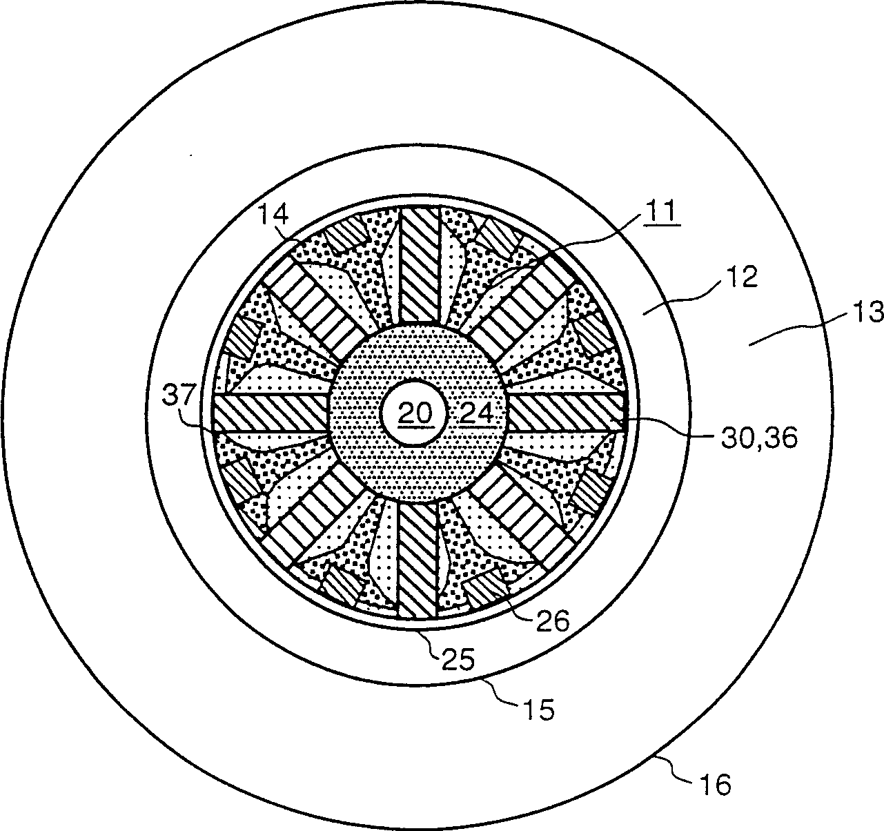 Powdered coal burner and burning device using said powdered coal burner