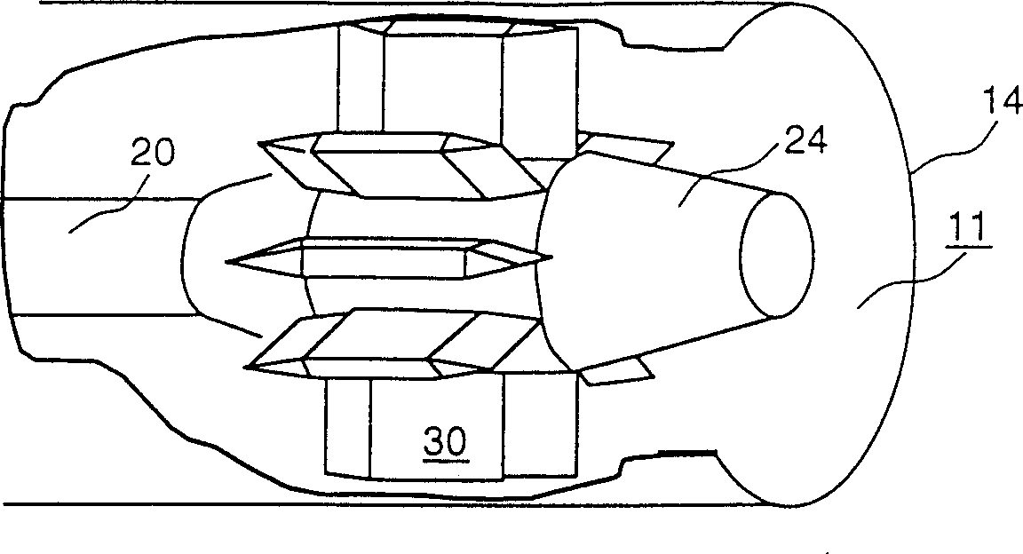 Powdered coal burner and burning device using said powdered coal burner