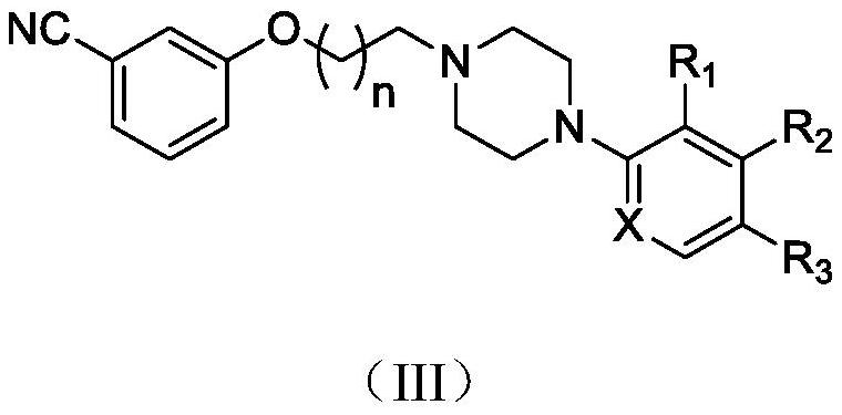 3-Cyanophenoxyalkylarylpiperazine derivatives and their application in the preparation of medicines