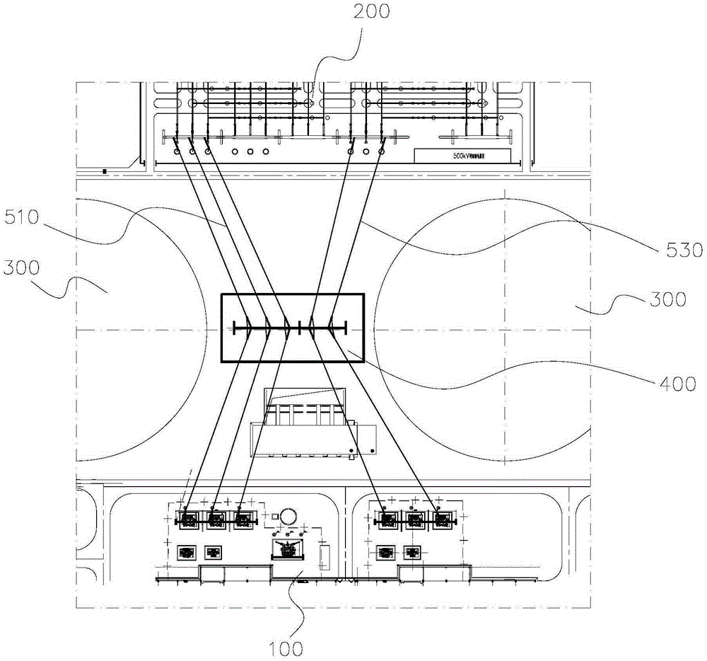 Line framework and wire stringing structure