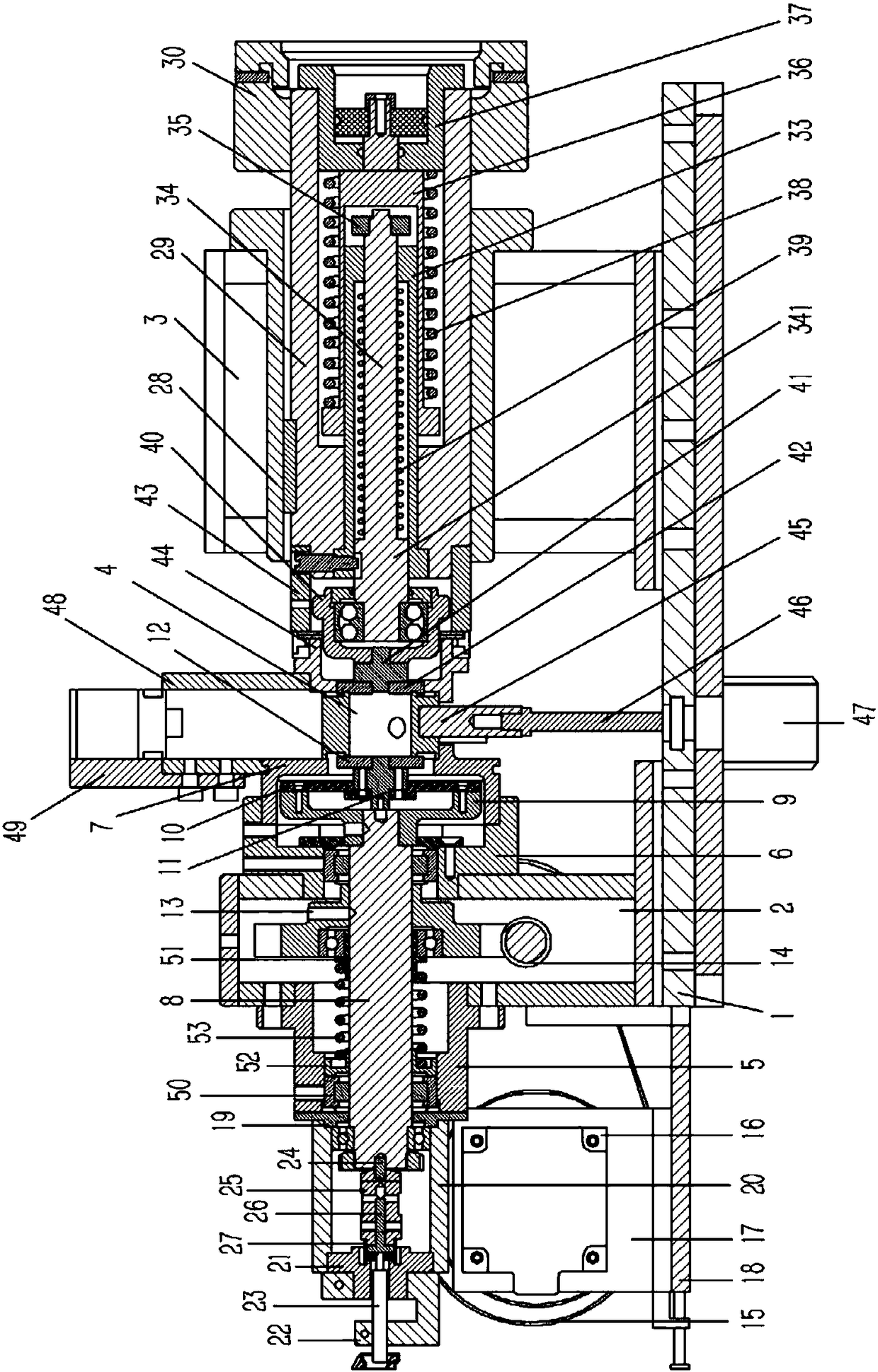 An automatic testing device for bearing axial clearance