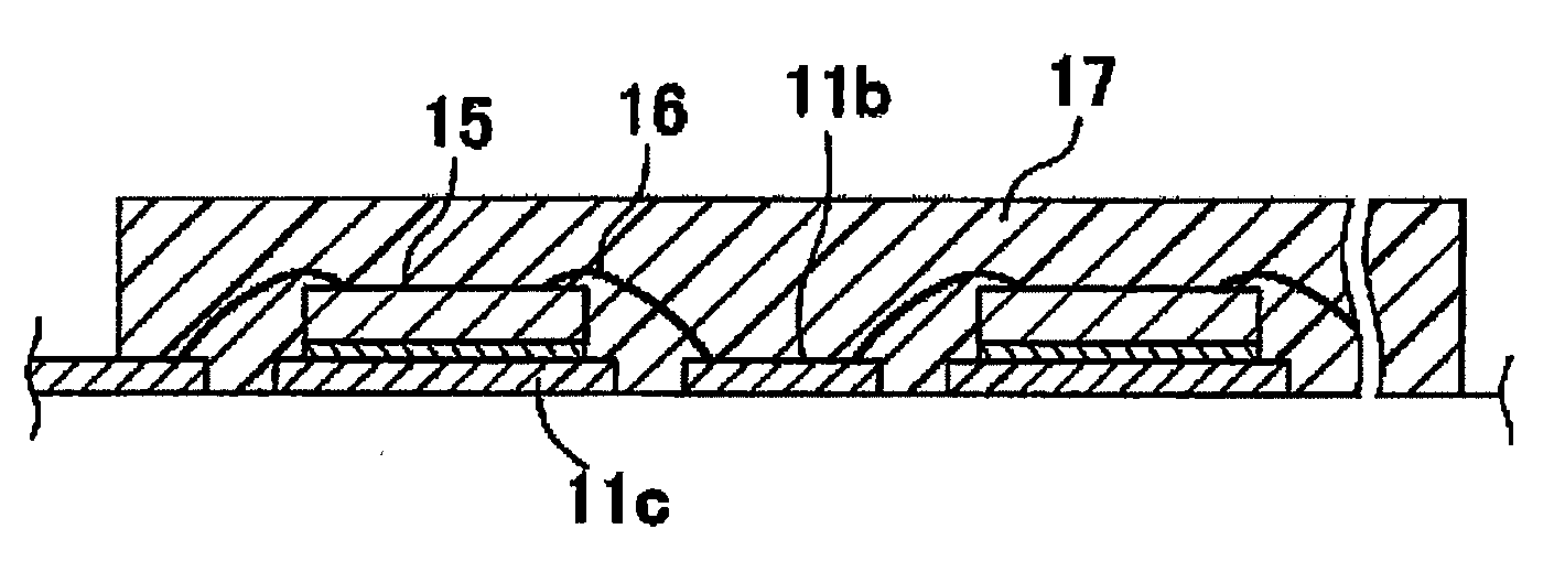 Adhesive tape for resin-encapsulating and method of manufacture of resin-encapsulated semiconductor device