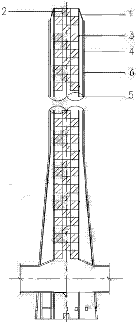 A device for preventing chimney rain and gypsum rain by heating the inner wall of wet chimney with integrated heat preservation block