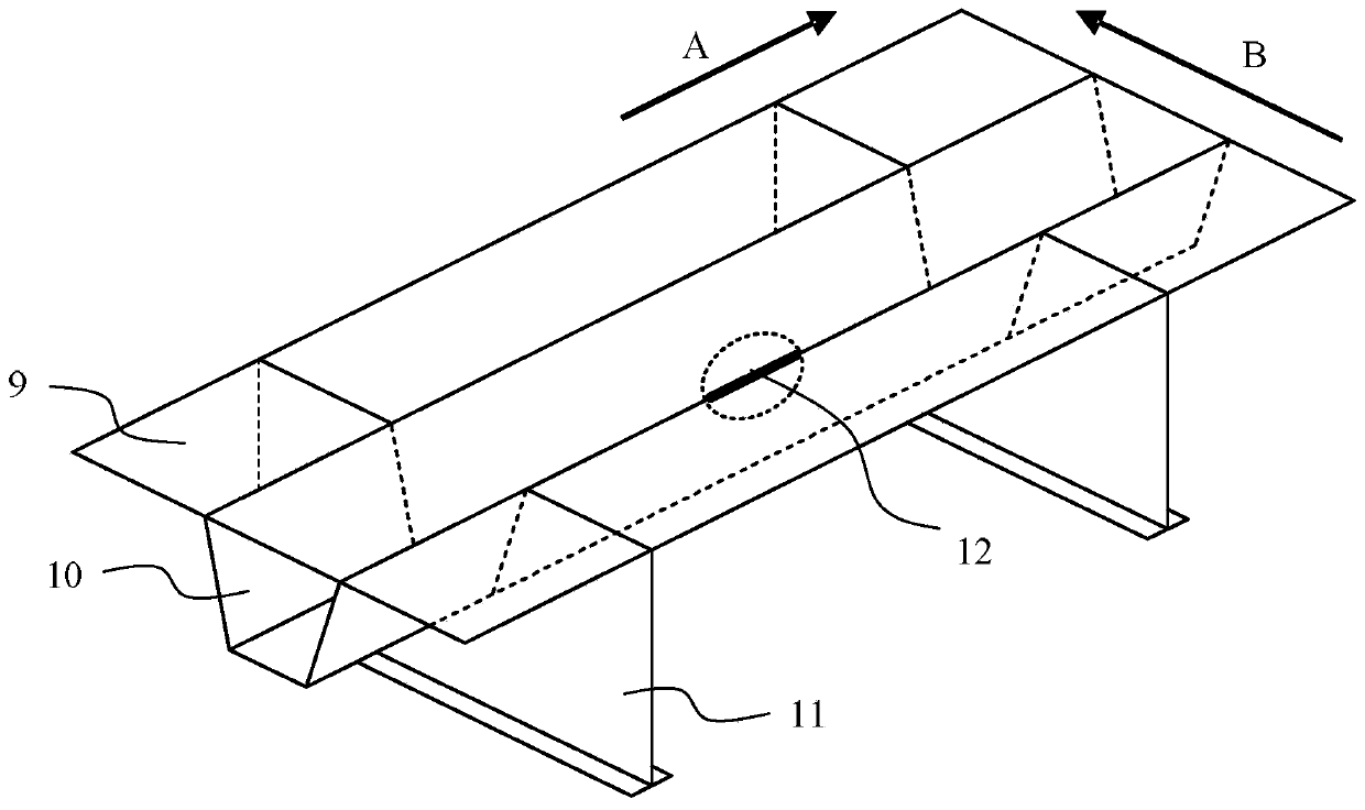 An orthotropic steel bridge deck roof fatigue crack detection system based on ultrasonic guided wave method