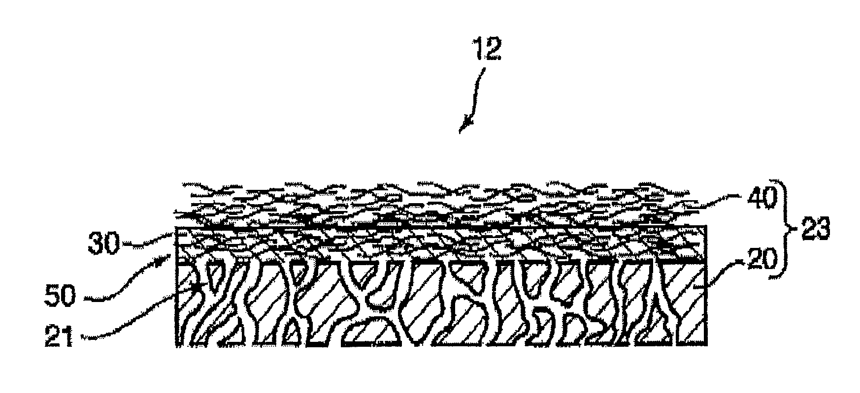 Membrane, method of making same and heat exchanger furnished with said membrane