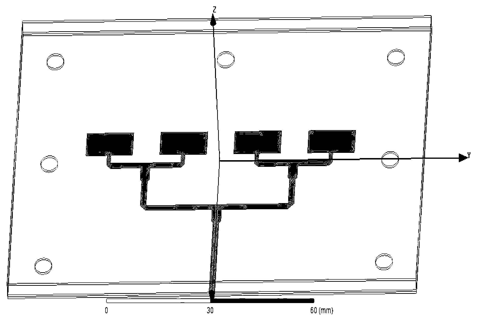 Forecasting method for influences, on electrical performances, of array surface morphology of conformal load-bearing microstrip antenna