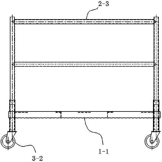 Movable bracket for scaffold material lightering and application method thereof