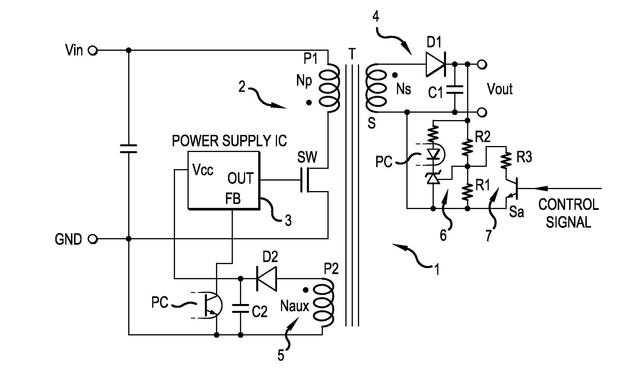 Isolated switching power supply