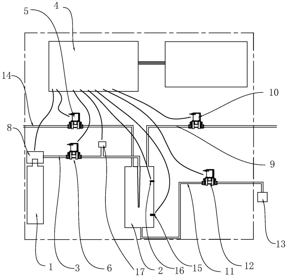 Soda water pipeline machine and control method thereof