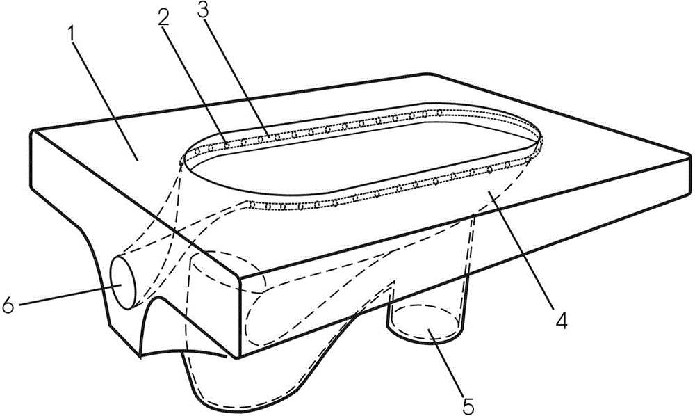 An inlet-immersed energy conduction squatting pan