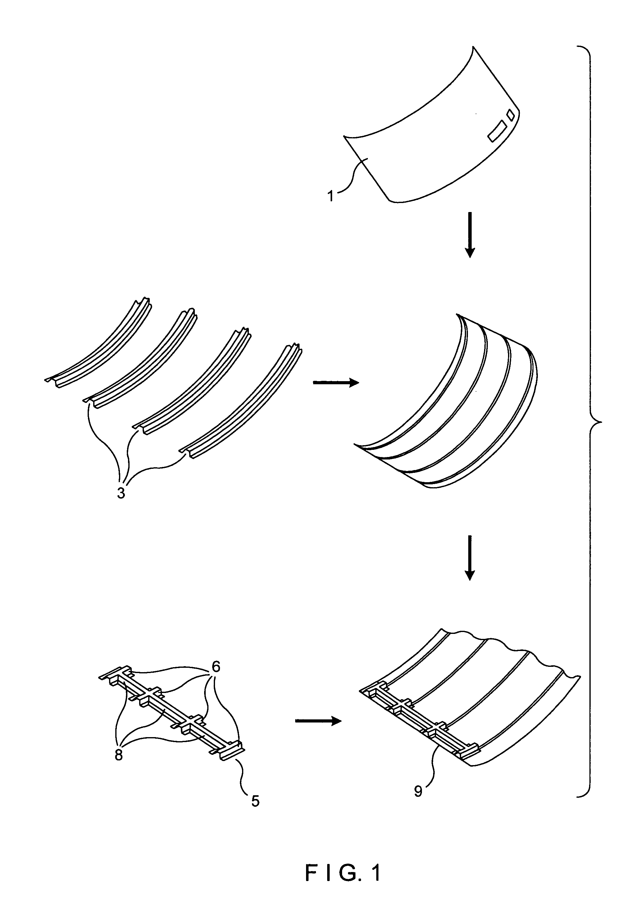 Process for manufacturing a monolithic fan cowl