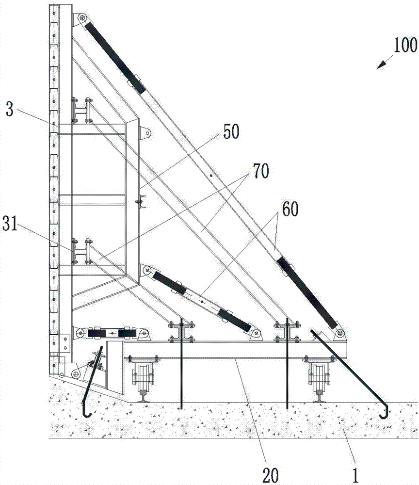 Basement outer wall single-side steel formwork supporting system and construction method thereof