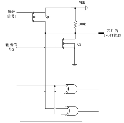 Full-keyboard extended circuit for mobile phone and key scanning method of expanded circuit