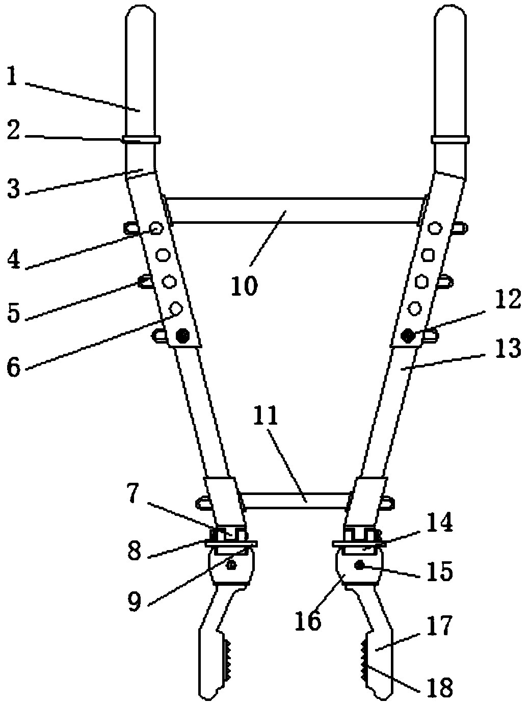 Handrails rack convenient to install