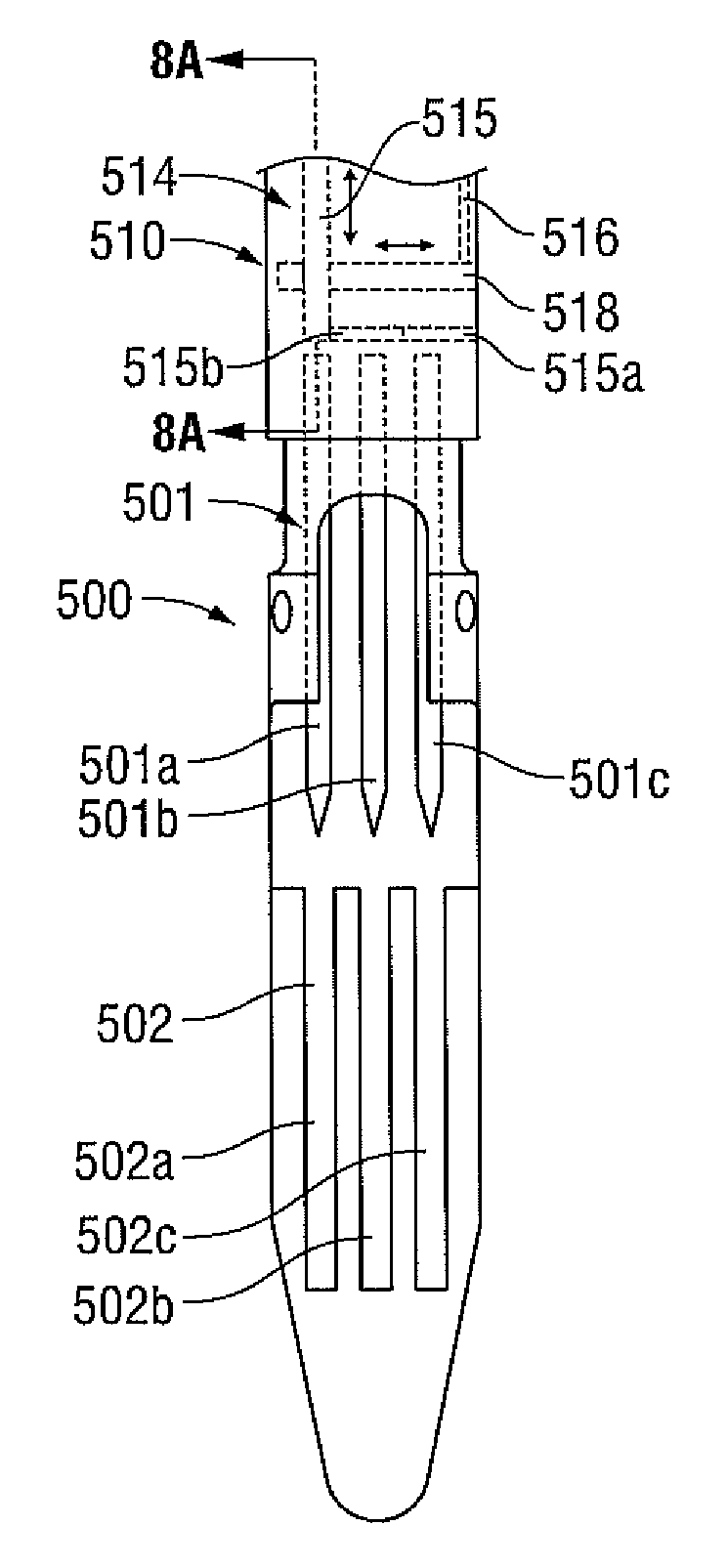 Apparatus with multiple channel selective cutting