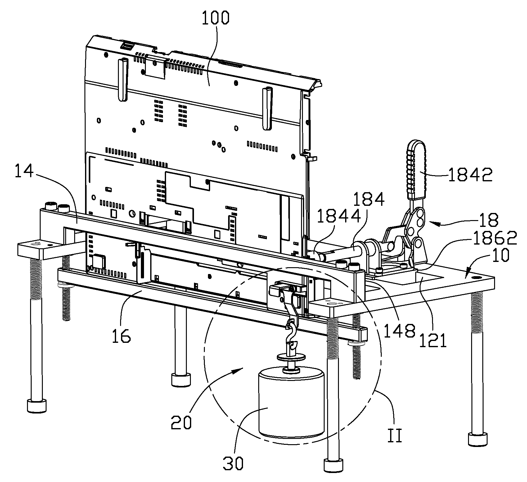 Connection strength testing device