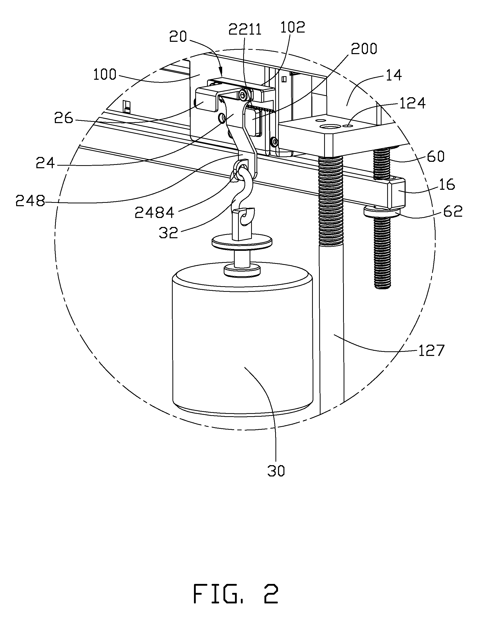 Connection strength testing device