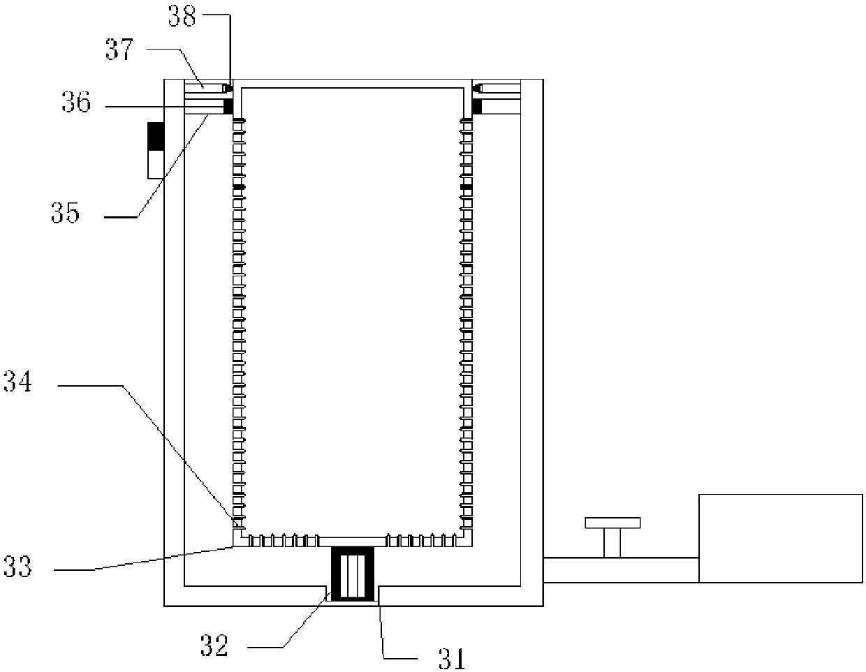 Intermittent pre-foaming machine vent board structure