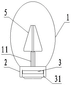Manufacturing process of LED bulb with driver arranged inside