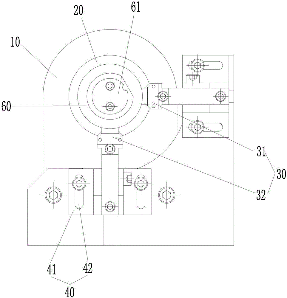 Electromagnetic centerless fixture for conical ring machining and positioning and adjusting tool technique thereof