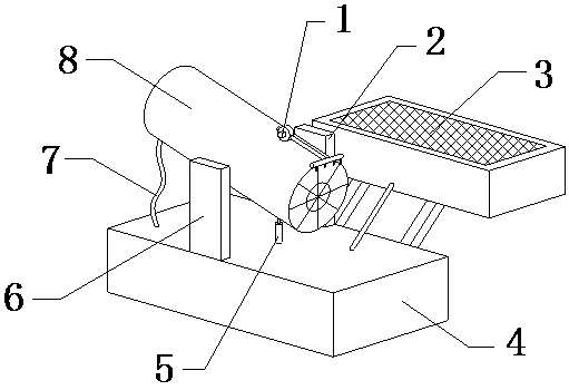 Dust treatment device used for metallurgic mine exploitation