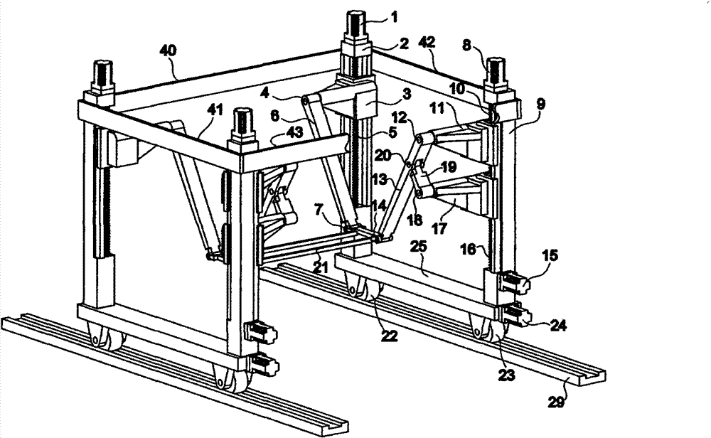 Automobile coating parallel mechanism conveyer and application thereof