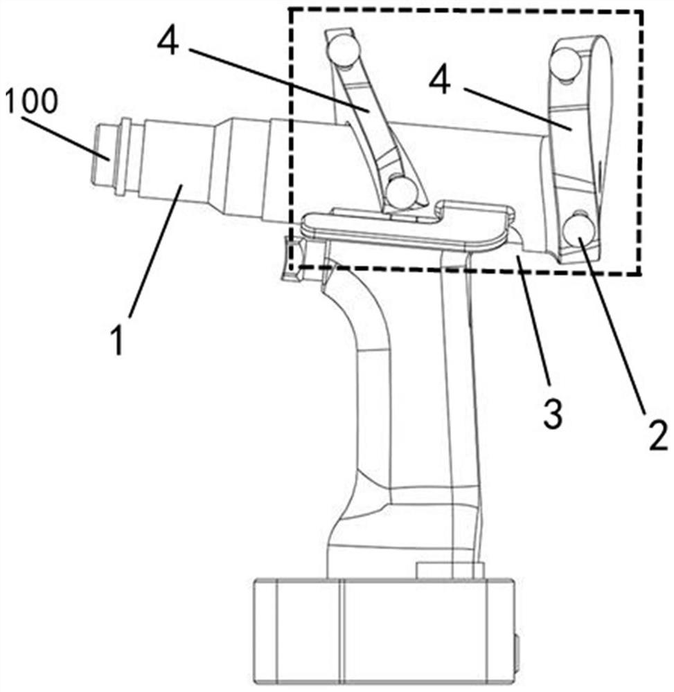 Optical tracking structure for navigating surgical power system