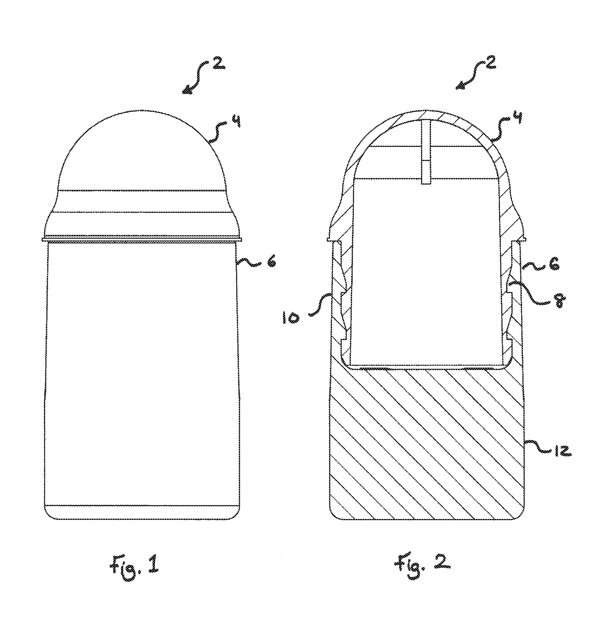 Spin-stabilized non-lethal projectile with a shear-thinning fluid
