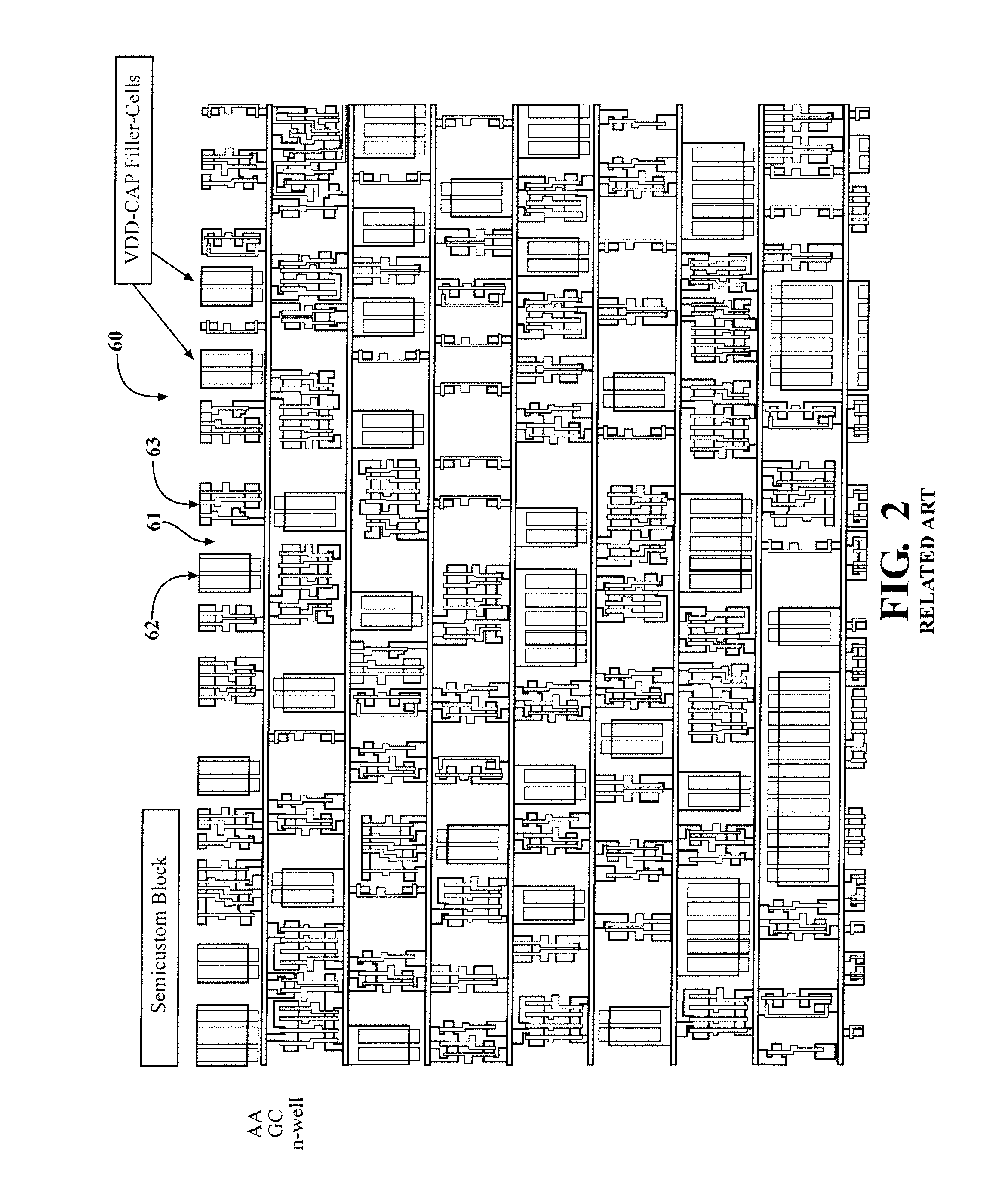 Shallow trench isolation area having buried capacitor