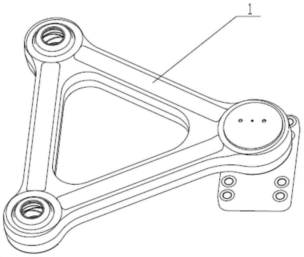 Integrated triangular thrust rod assembly