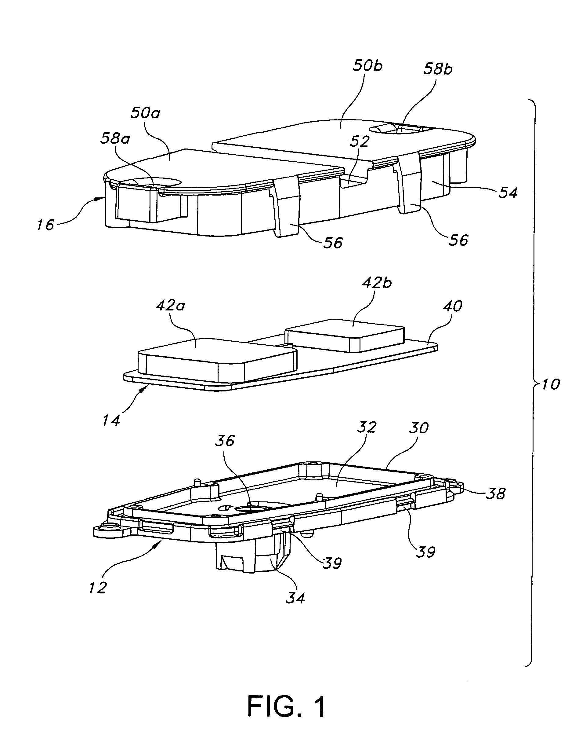 Modular antenna assembly for automotive vehicles