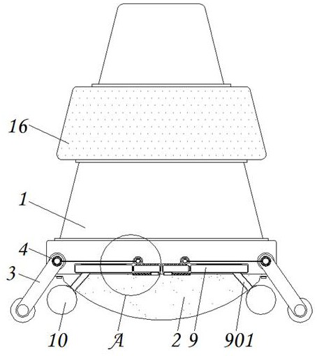 Stable road reflection cone for rail transit capable of preventing external force collision and toppling