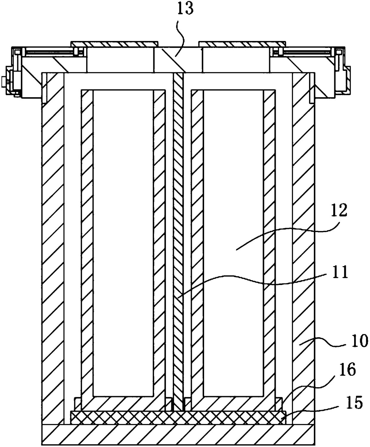 Double-barrel classified medical waste environment-friendly collection mechanism