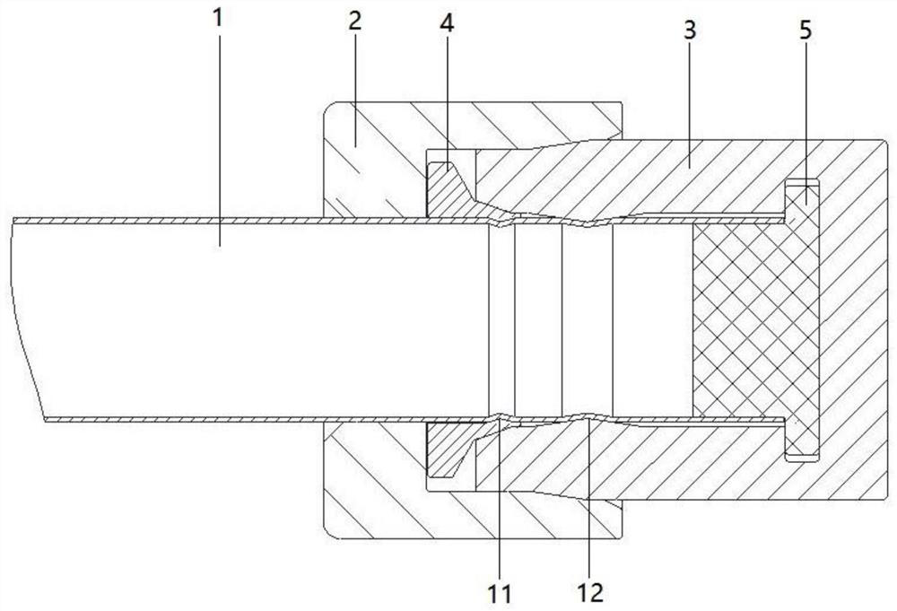 Pipeline terminal plugging structure and method for assembling the structure and pipeline