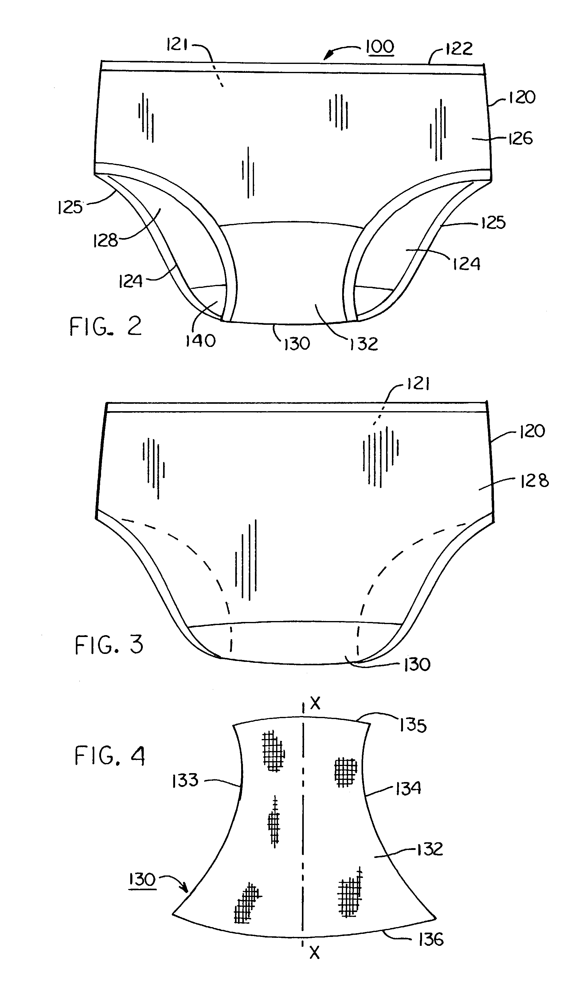 Panty construction with moisture management liner