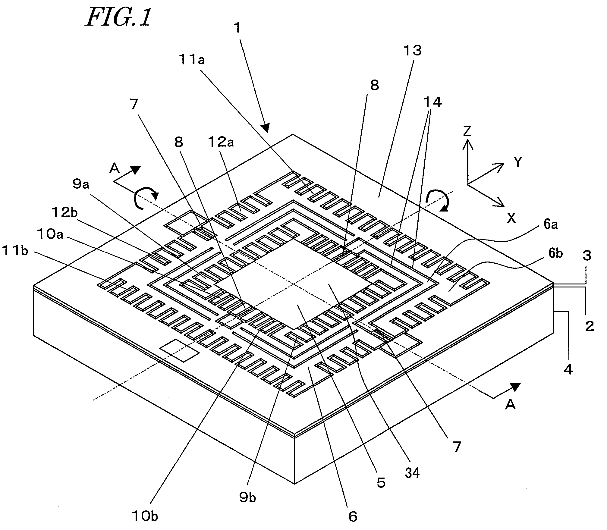 Actuator with symmetric positioning