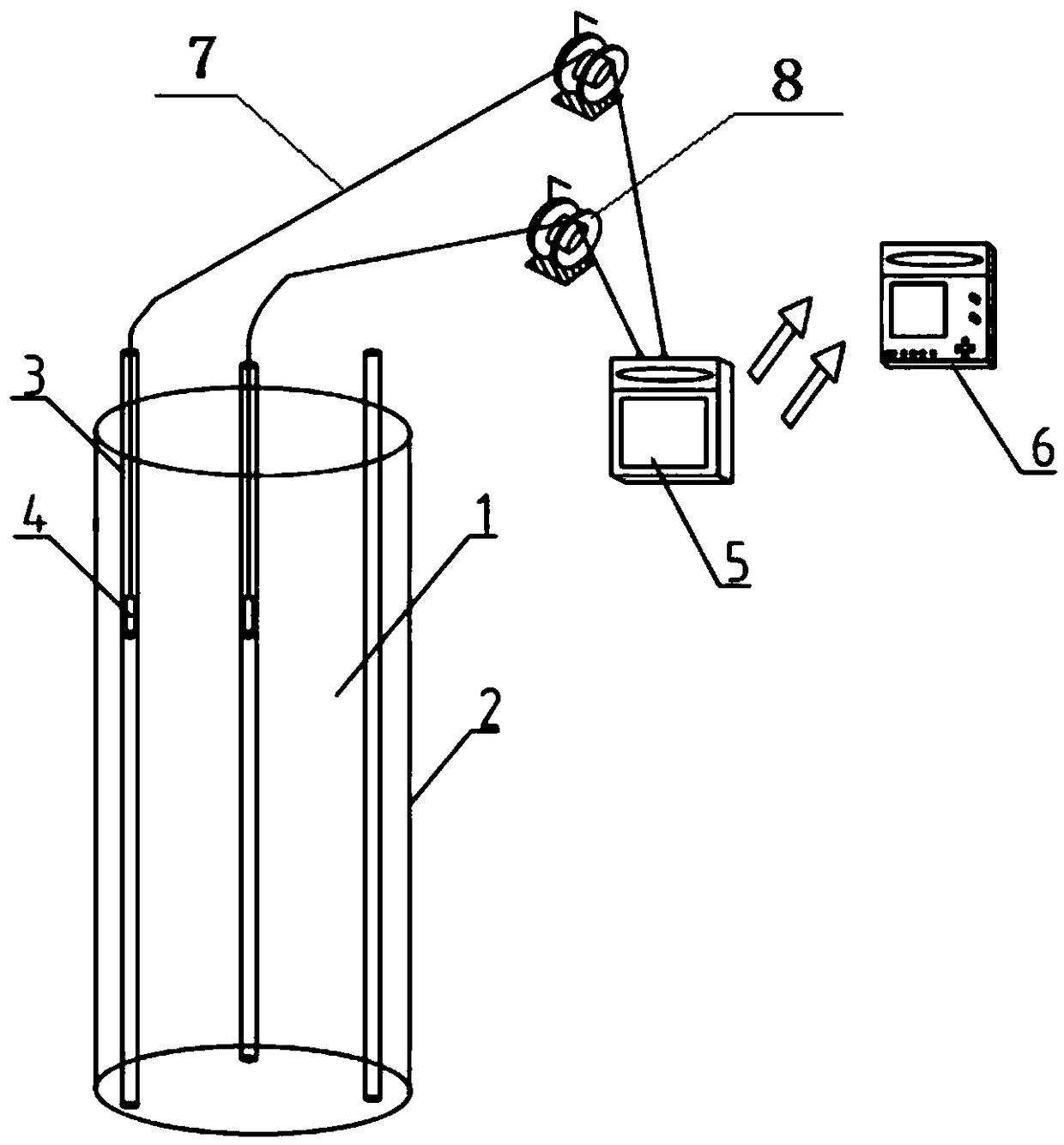 Method and device for detecting high-grade mountain sand concrete for inner steel pipe column