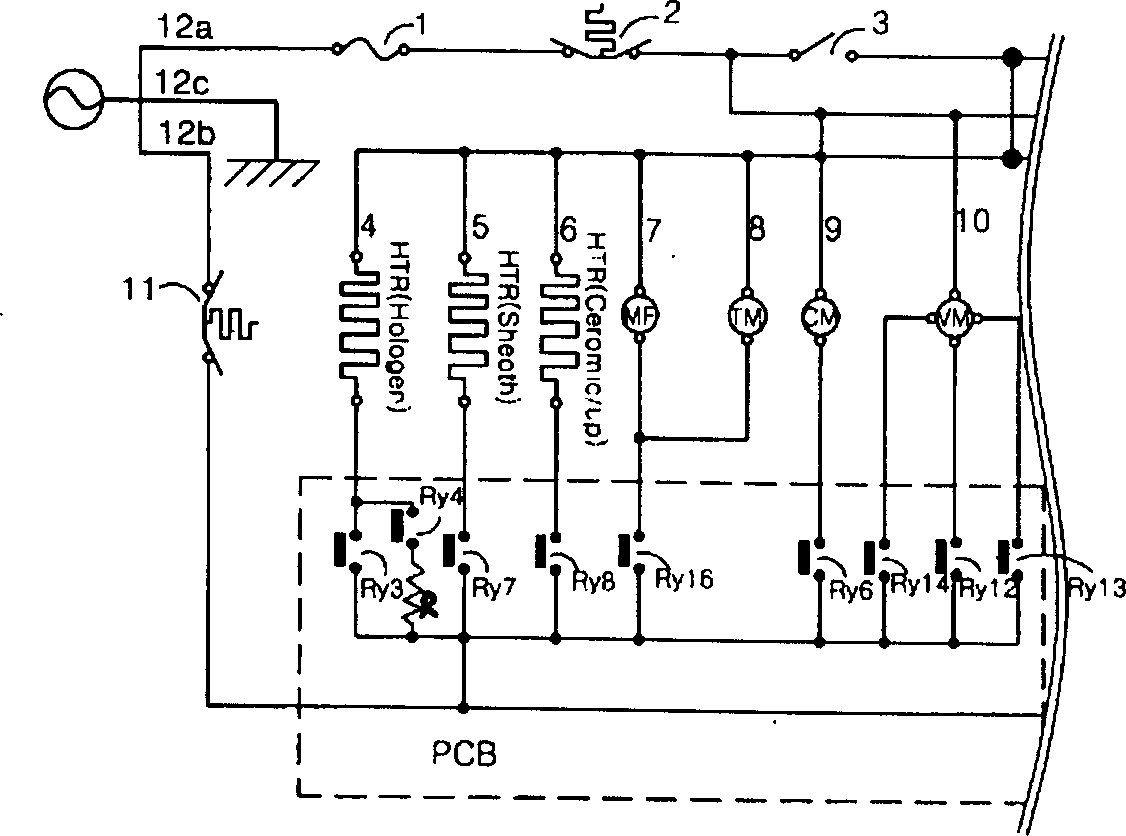 Overcurrent protection circuit for microwave oven
