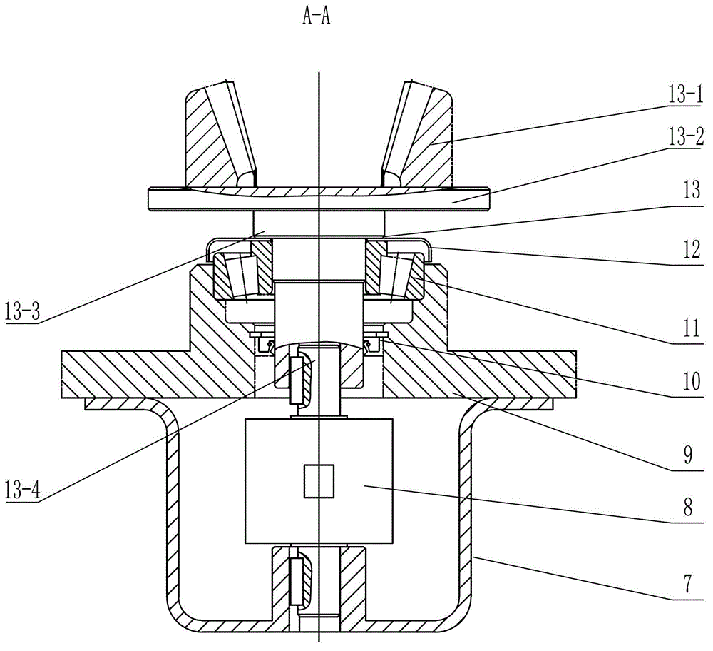 Pre-tightening force measuring device of driving gear assembly of gearbox of tractor