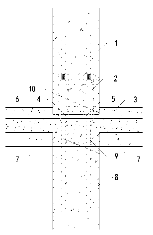 Plugging method for grout blanket at connecting position of upper layer and lower layer of assembling shear wall building