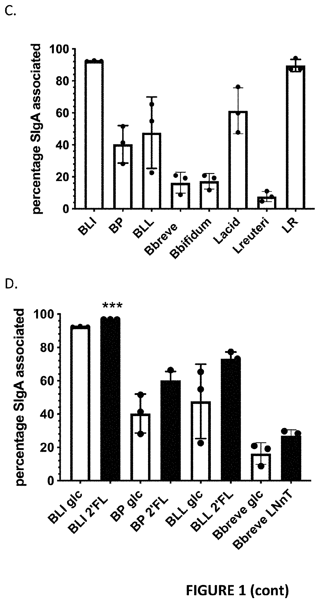 Beneficial bacteria and secretory immunoglobulin a