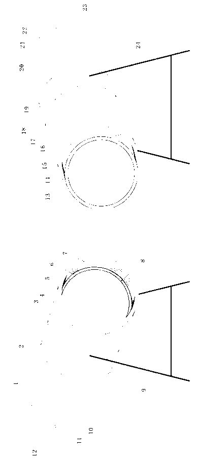 Sectioned tubular measurement device and test method for shielding effectiveness of electromagnetic shielding fabric