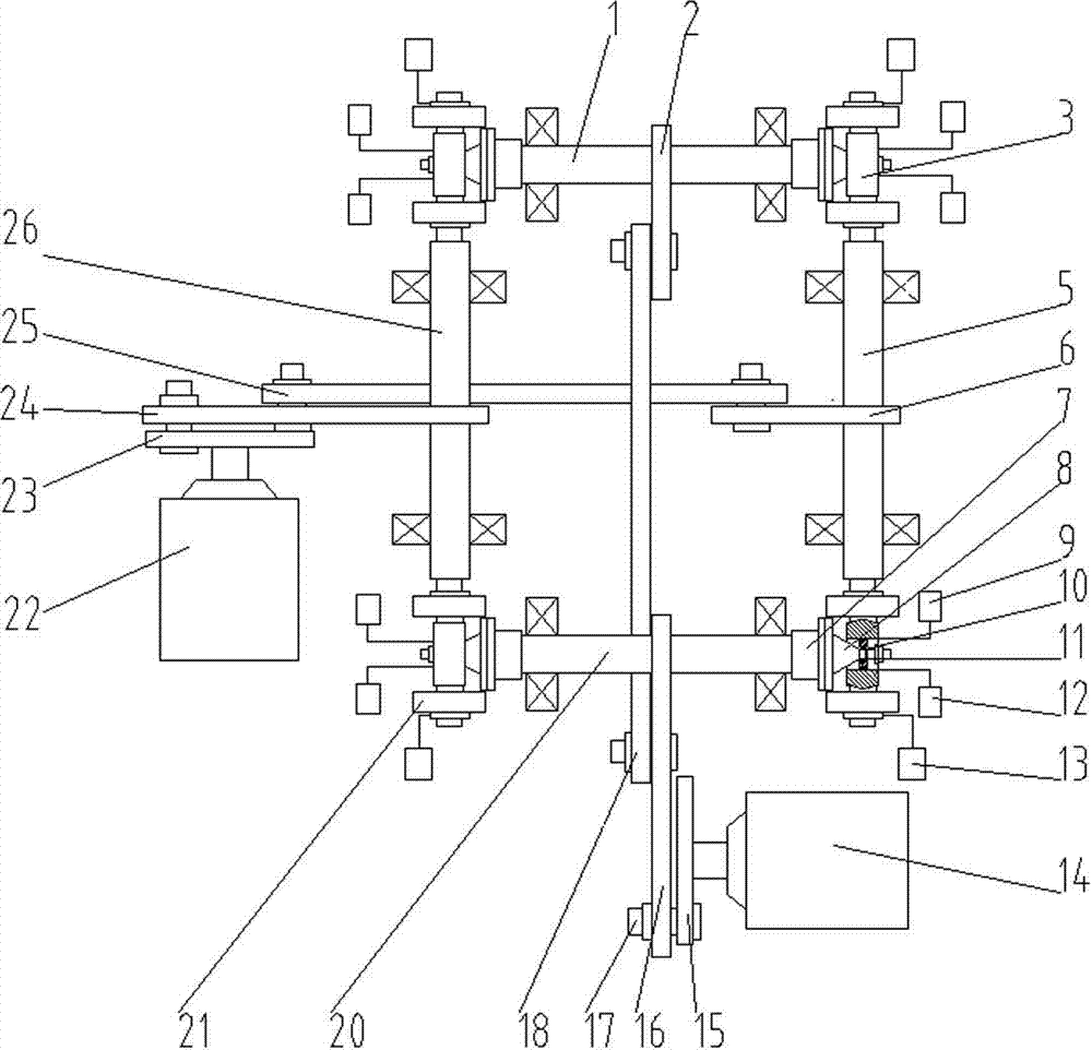 Composite swing type joint bearing service life testing machine