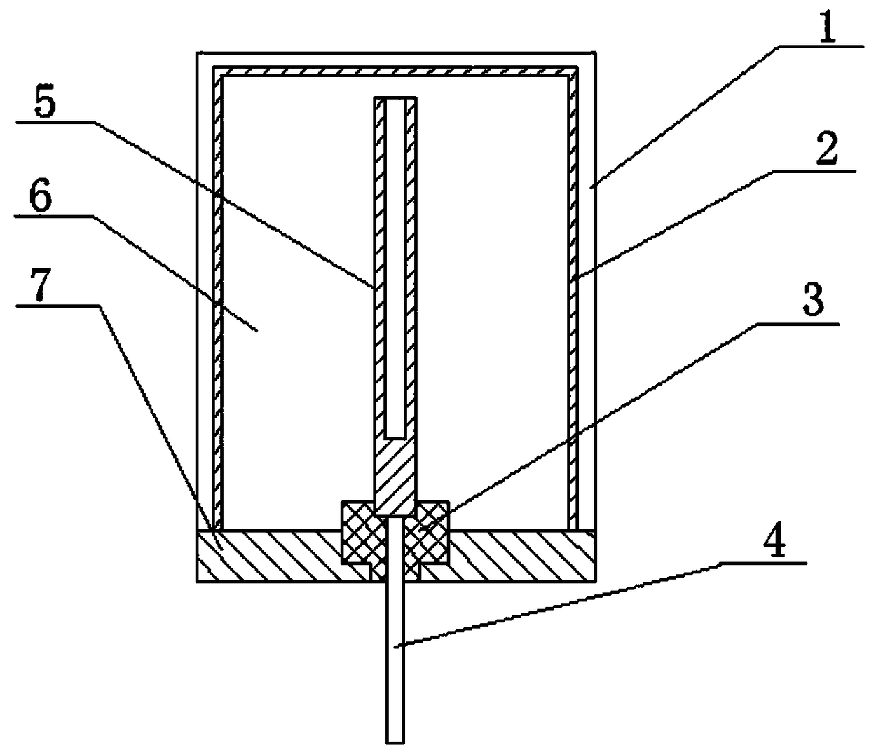 A Hollow Cylindrical Collector Diagnostic Ionization Chamber